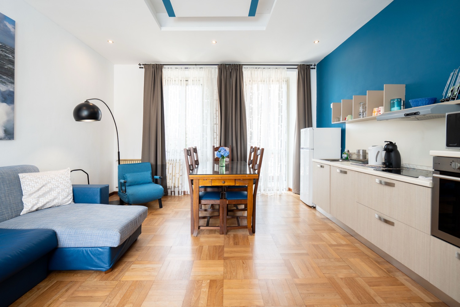 Wood structure in living room