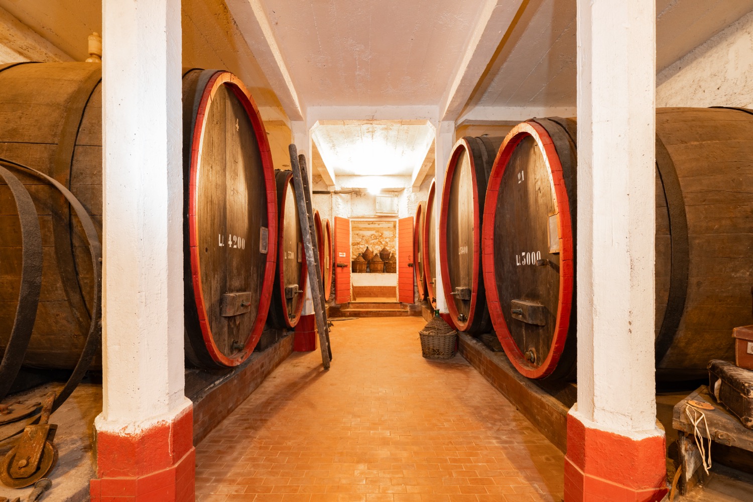 Interior cellar with barrel