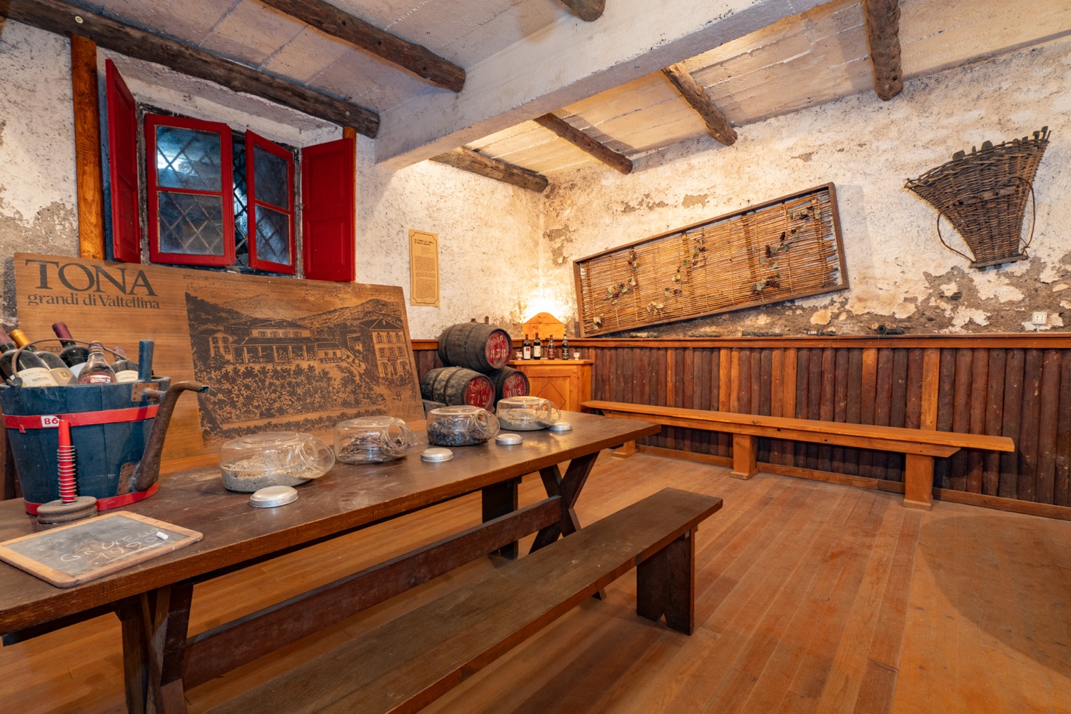 Furniture with artistic frame